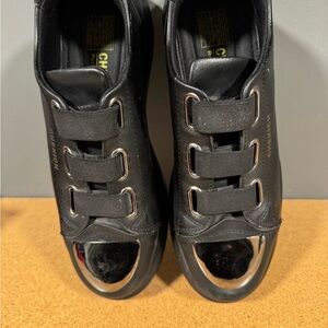 Chic Black and Silver Women's Loafer